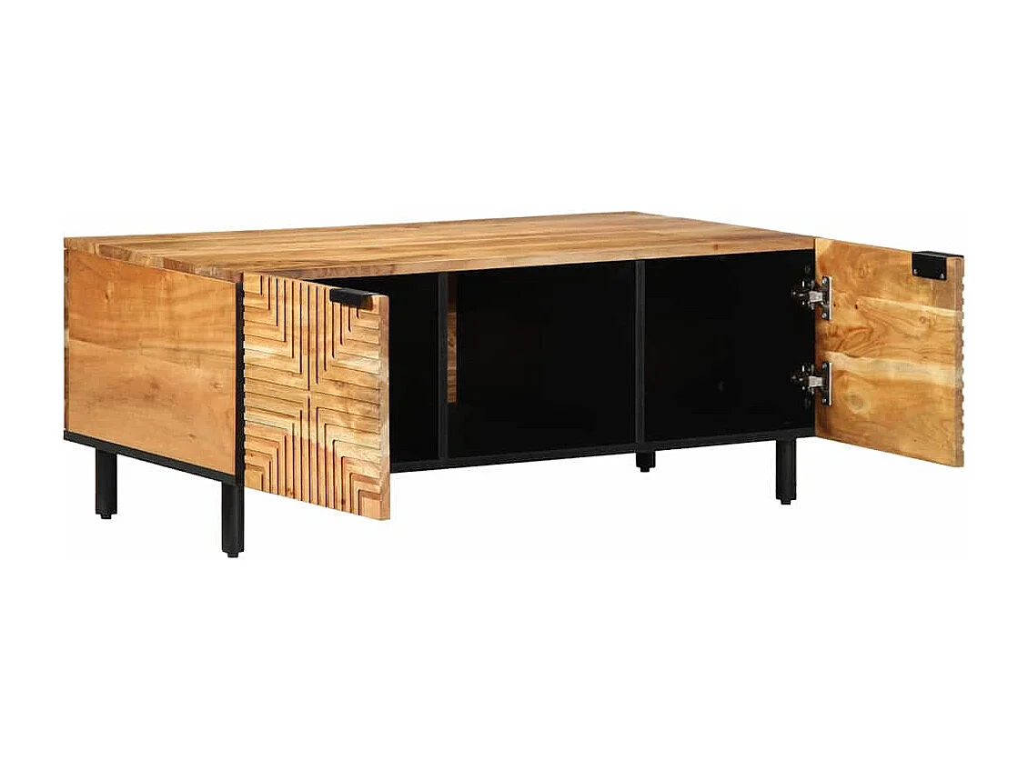 Mesas de centro apilables | Mesitas auxiliares 3 piezas madera de ingeniería negro SHL3206