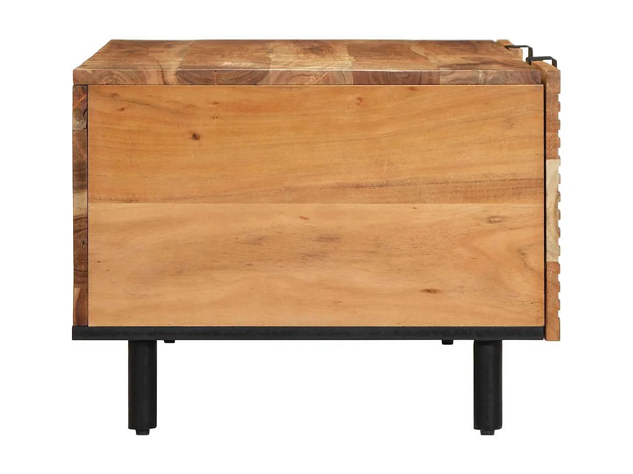 Mesas de centro apilables | Mesitas auxiliares 3 piezas madera de ingeniería negro SHL3206