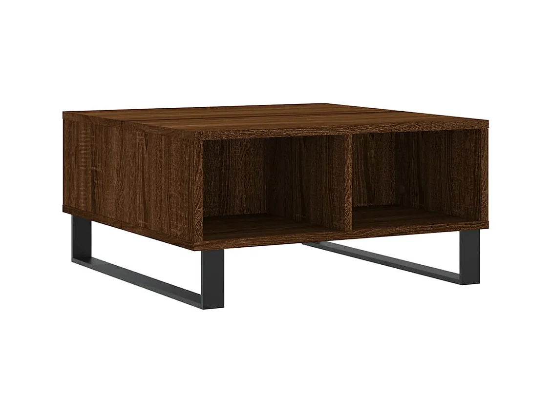 Table basse salon-Table d'appoint chêne marron 60x60x30 cm bois d'ingénierie SHL63244