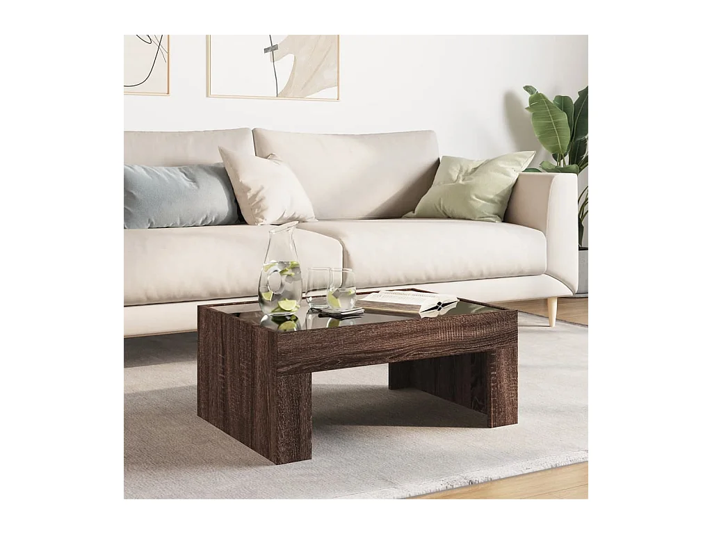 Mesa de centro-Mesa auxiliar madera de ingeniería blanco 55,5x55x45 cm SHL4612