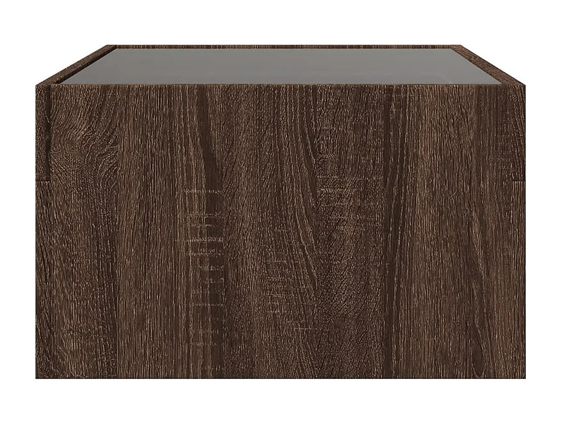 Couchtisch mit Infinity-LED | Beistelltische | Sofatisch Braun Eichen-Optik 70x50x30 cm SHL41442