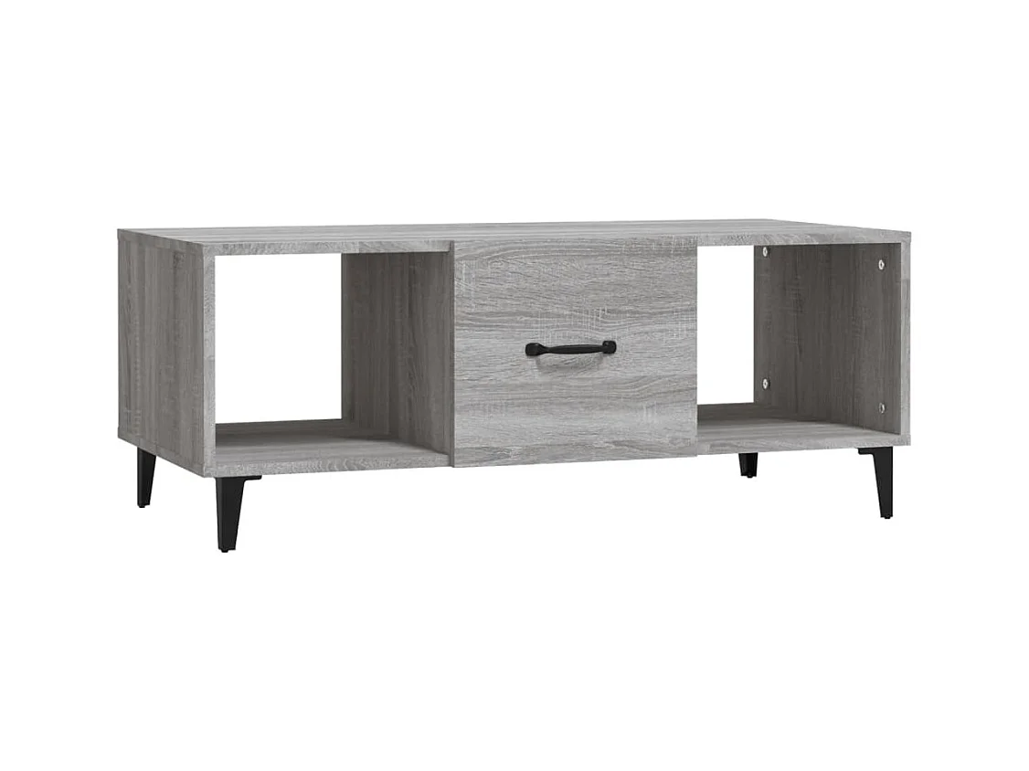Mesa de centro | Mesa auxiliar madera contrachapada negro 60x50x36,5 cm SHL68999