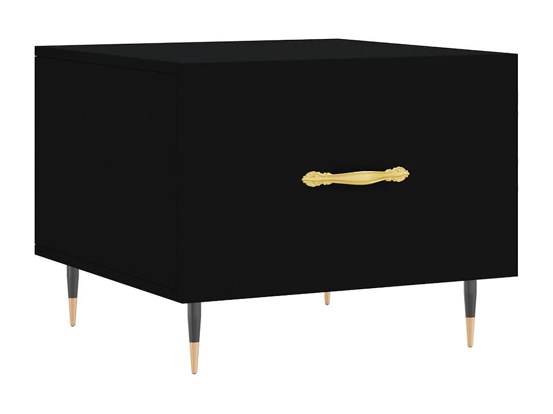 Salontafel Set van 2 | Bijzettafel | Koffietafel 2 st 50x50x40 cm bewerkt hout zwart