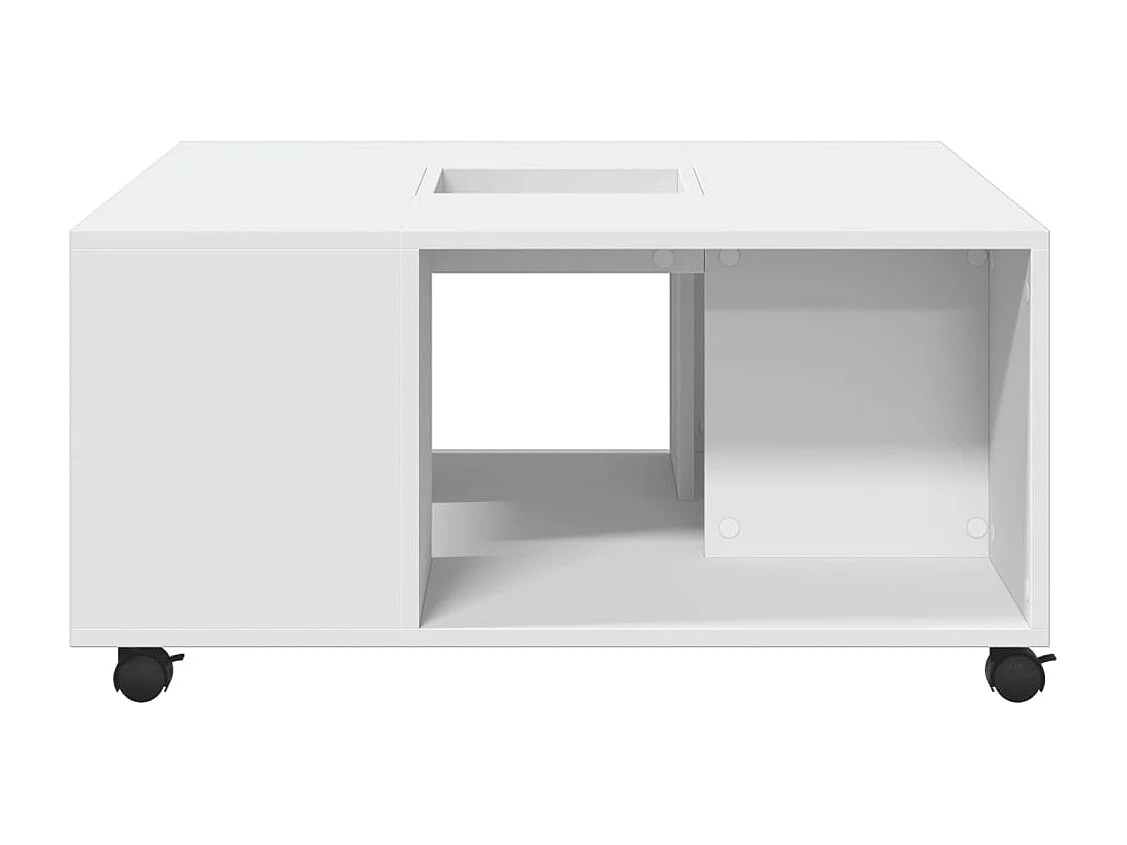 Couchtisch-Wohnzimmertisch-Beistelltische Weiß 80x80x40 cm Holzwerkstoff SHL96534