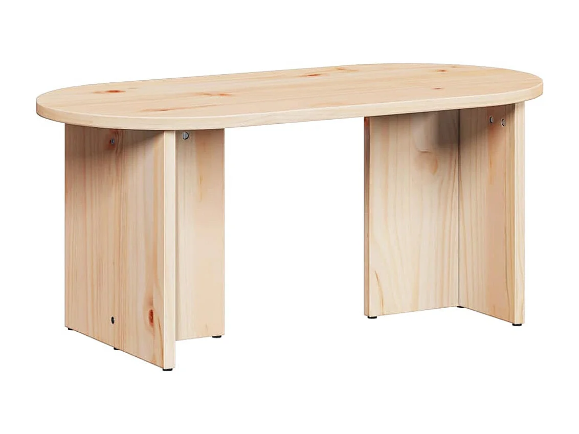 Salontafel | Bijzettafel Naturel 80 x 39.5 x 35 cm Massief grenenhout