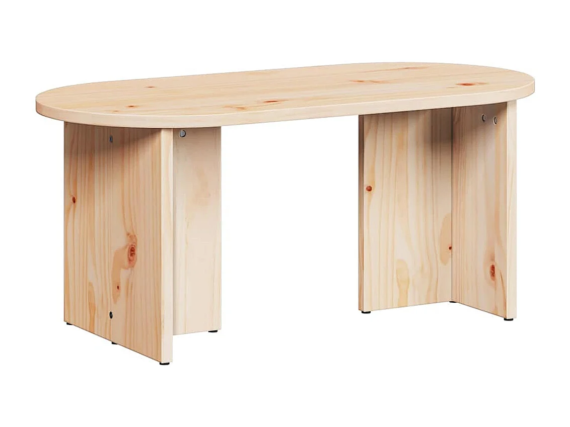 Salontafel | Bijzettafel Naturel 80 x 39.5 x 35 cm Massief grenenhout