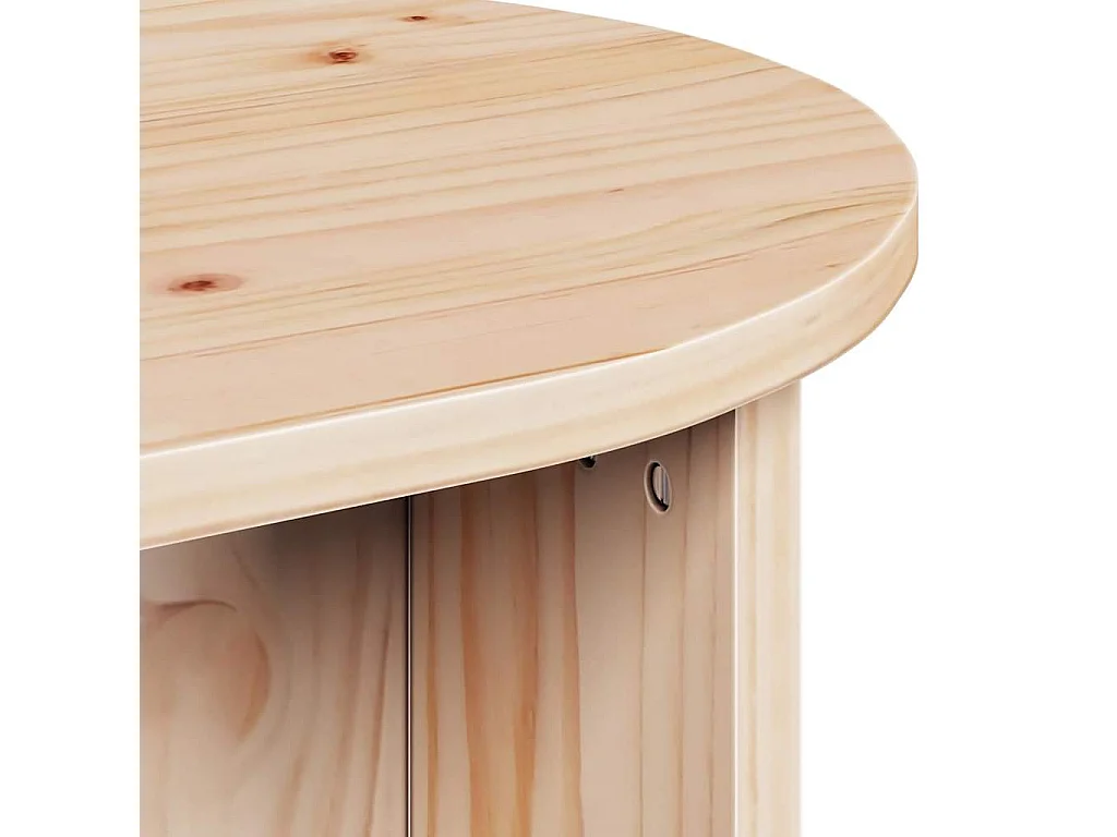 Salontafel | Bijzettafel Naturel 80 x 39.5 x 35 cm Massief grenenhout
