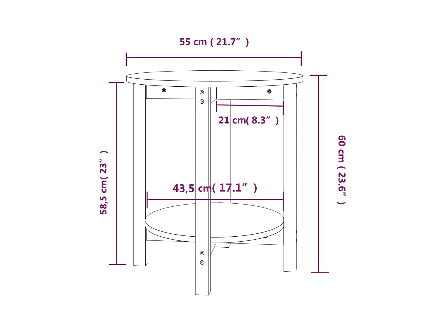 Mesa de centro | Mesa auxiliar madera de ingeniería gris hormigón 100x50x50 cm SHL694906