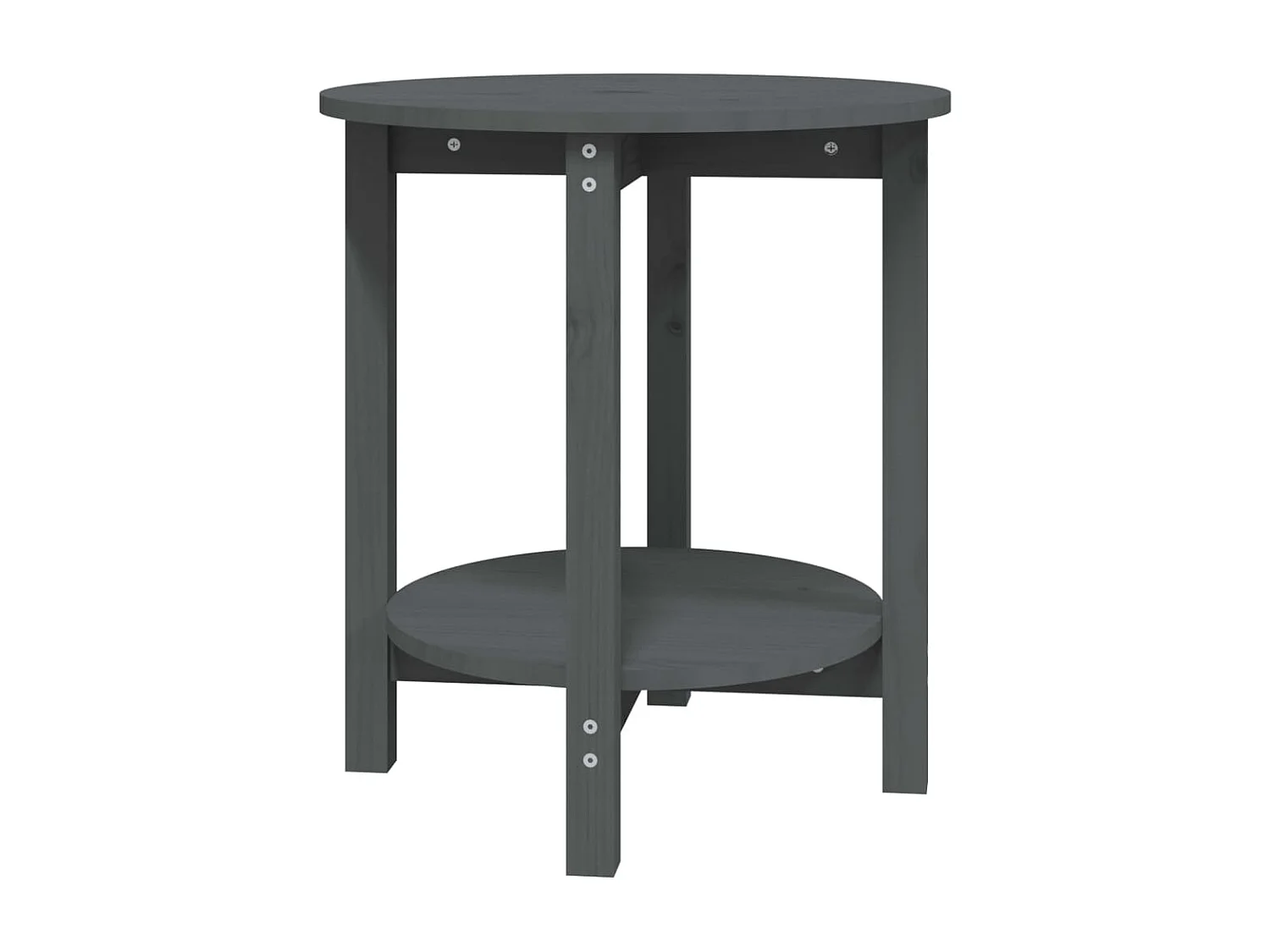 Table basse salon-Table d'appoint Gris Ø 55x60 cm Bois massif de pin SHL2309