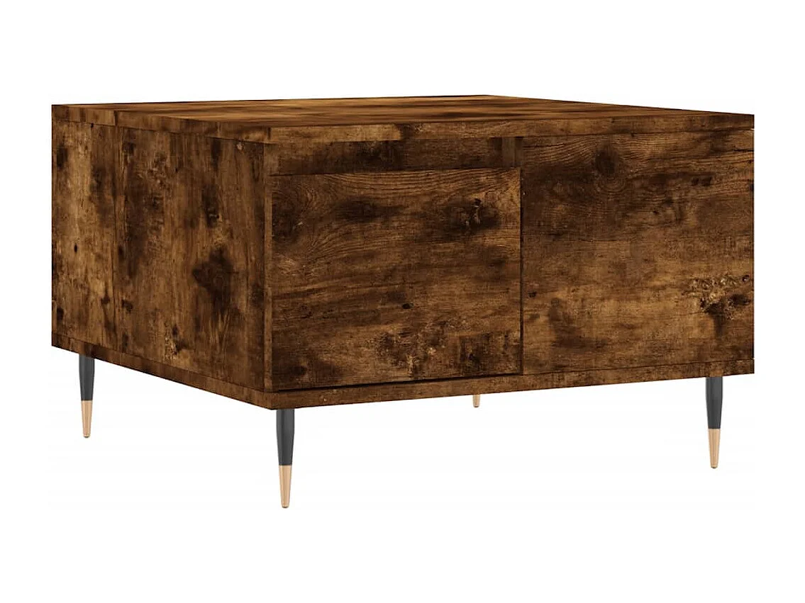 Couchtisch-Wohnzimmertisch-Beistelltische Räuchereiche 55x55x36,5 cm Holzwerkstoff SHL39736