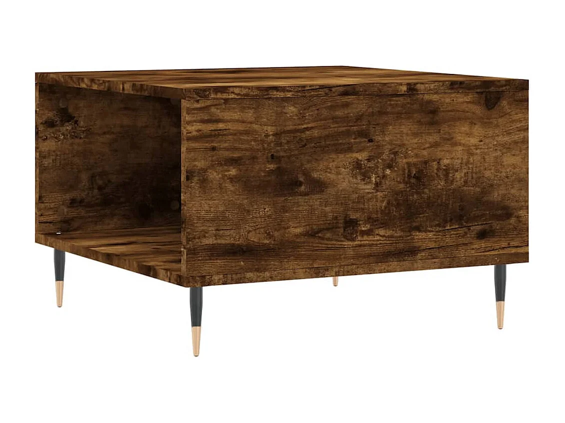 Couchtisch-Wohnzimmertisch-Beistelltische Räuchereiche 55x55x36,5 cm Holzwerkstoff SHL39736