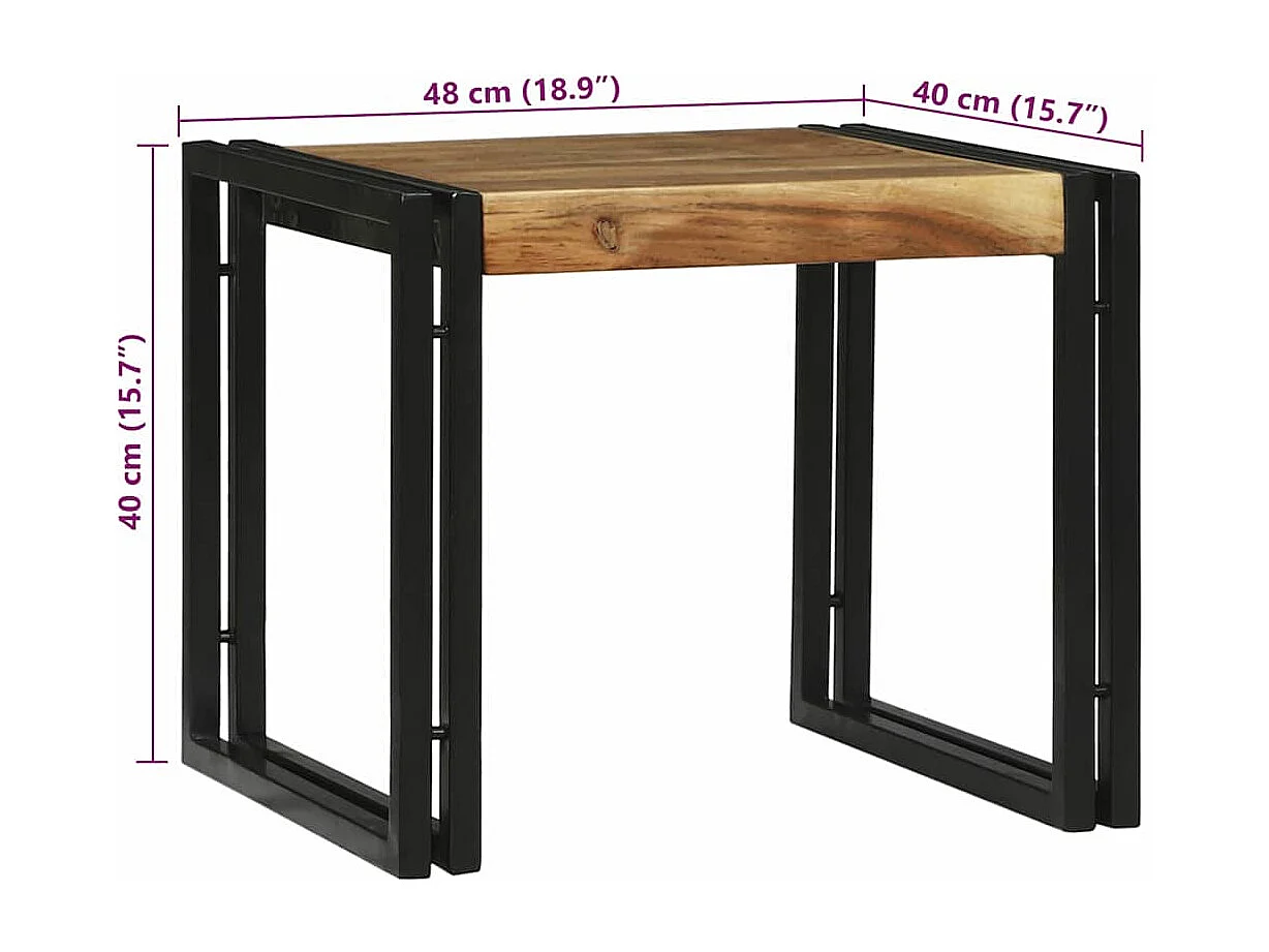 Set de mesas de centro apilables blanco brillo 100x100x26,5 cm SHL4475