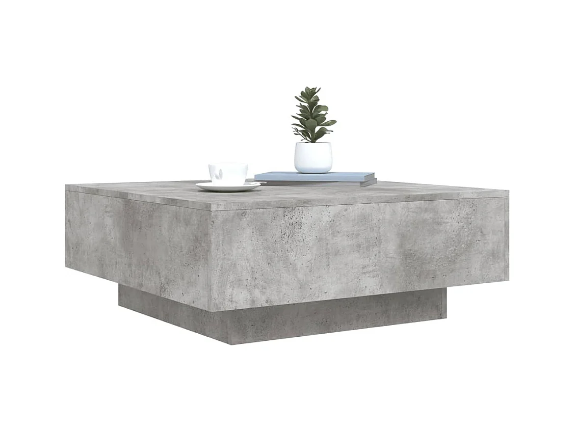 Mesa de centro-Mesa auxiliar de madera de mango rugosa 70x70x40 cm SHL10820