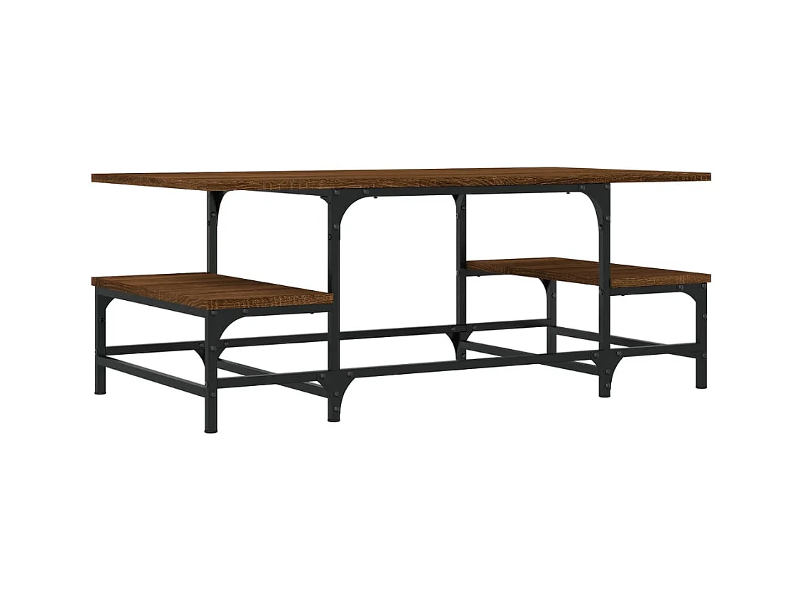 Table basse salon-Table d'appoint chêne marron 100x50,5x40 cm bois d'ingénierie SHL64860