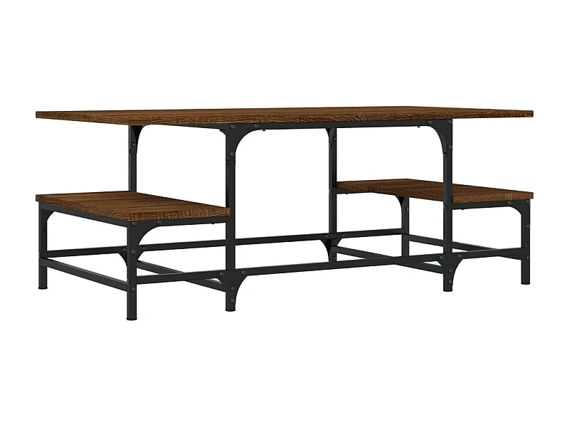 Couchtisch-Wohnzimmertisch-Beistelltische Braun Eichen-Optik 100x50,5x40 cm Holzwerkstoff SHL2126