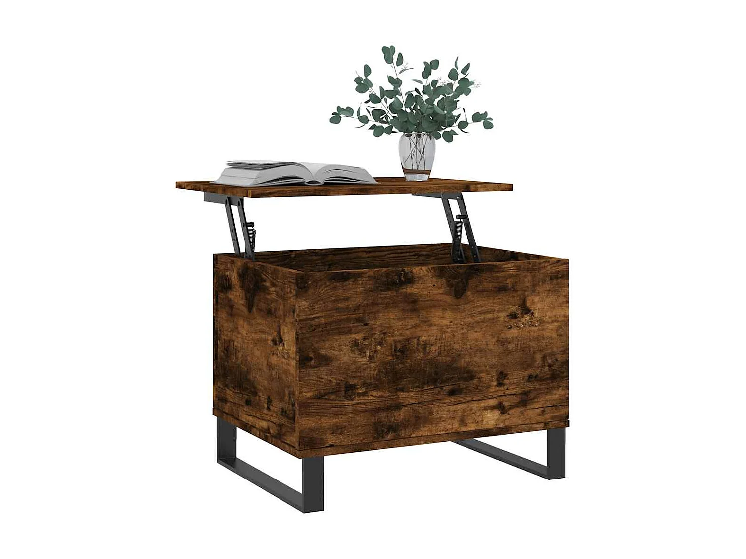 Couchtisch-Wohnzimmertisch-Beistelltische Räuchereiche 60x44,5x45 cm Holzwerkstoff SHL67332