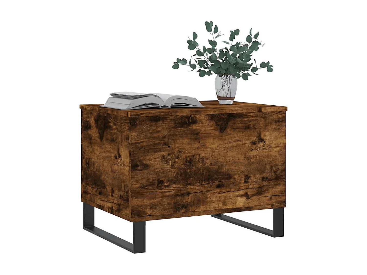 Couchtisch-Wohnzimmertisch-Beistelltische Räuchereiche 60x44,5x45 cm Holzwerkstoff SHL67332