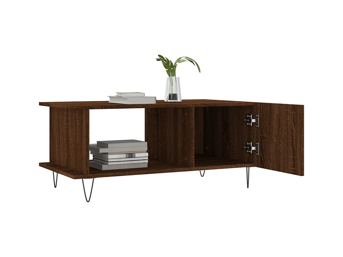 Mesa de centro | Mesa auxiliar madera de ingeniería roble Sonoma 91x91x40 cm SHL3611