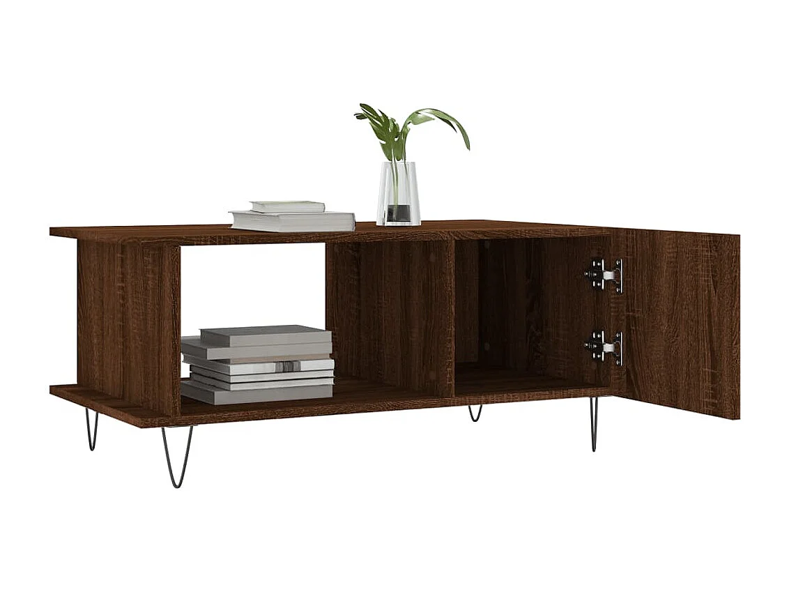 Couchtisch-Wohnzimmertisch-Beistelltische Braun Eichen-Optik 90x50x40 cm Holzwerkstoff SHL15324