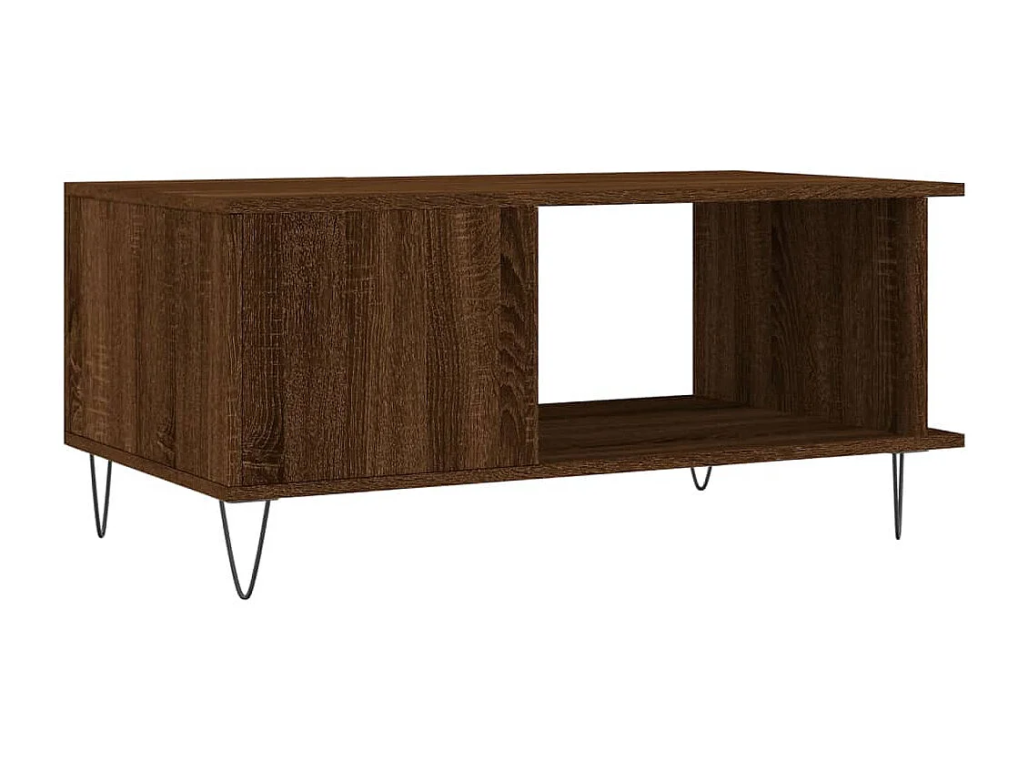 Couchtisch-Wohnzimmertisch-Beistelltische Braun Eichen-Optik 90x50x40 cm Holzwerkstoff SHL15324
