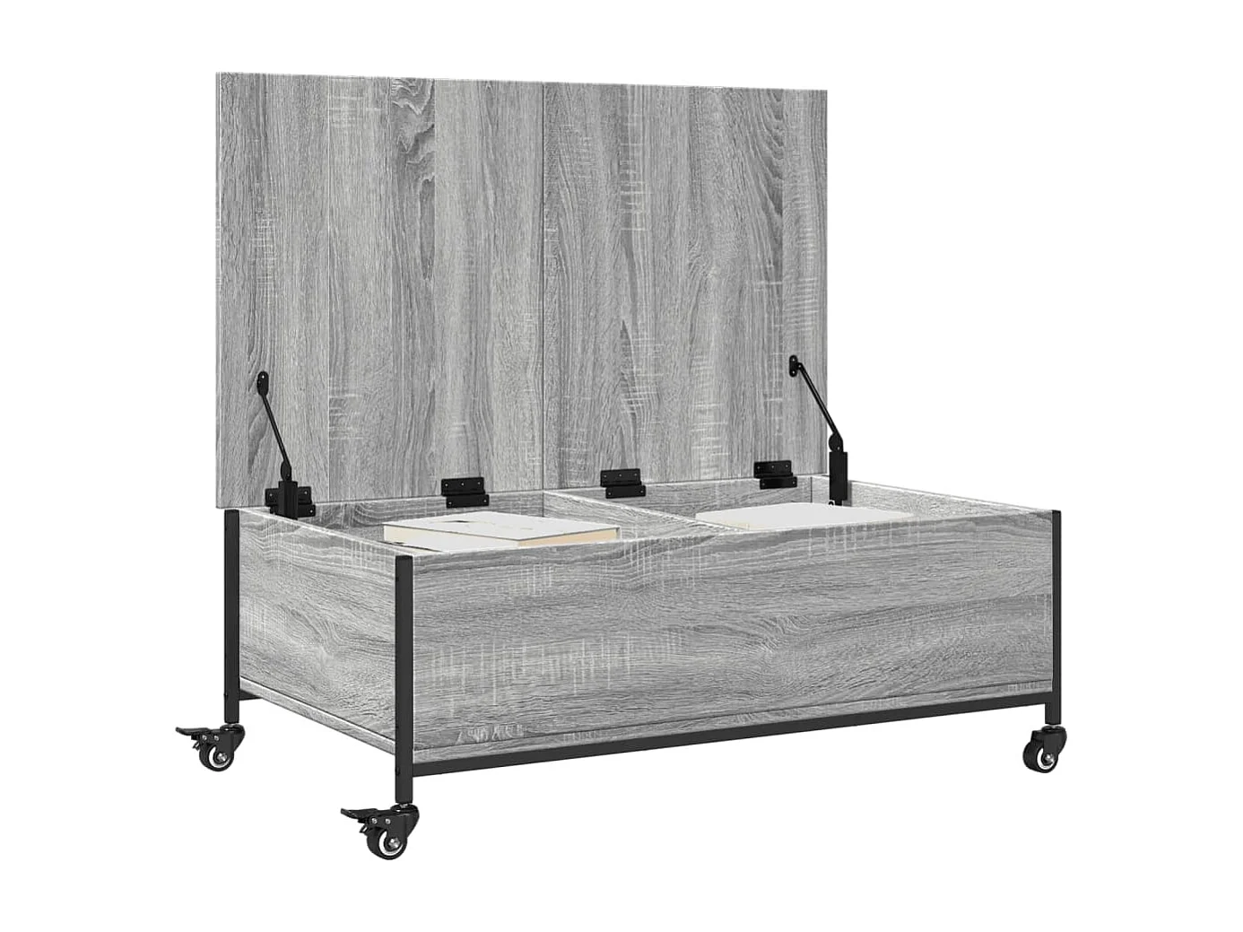 Table basse salon-Table d'appoint avec roulettes sonoma gris bois d'ingénierie SHL28862