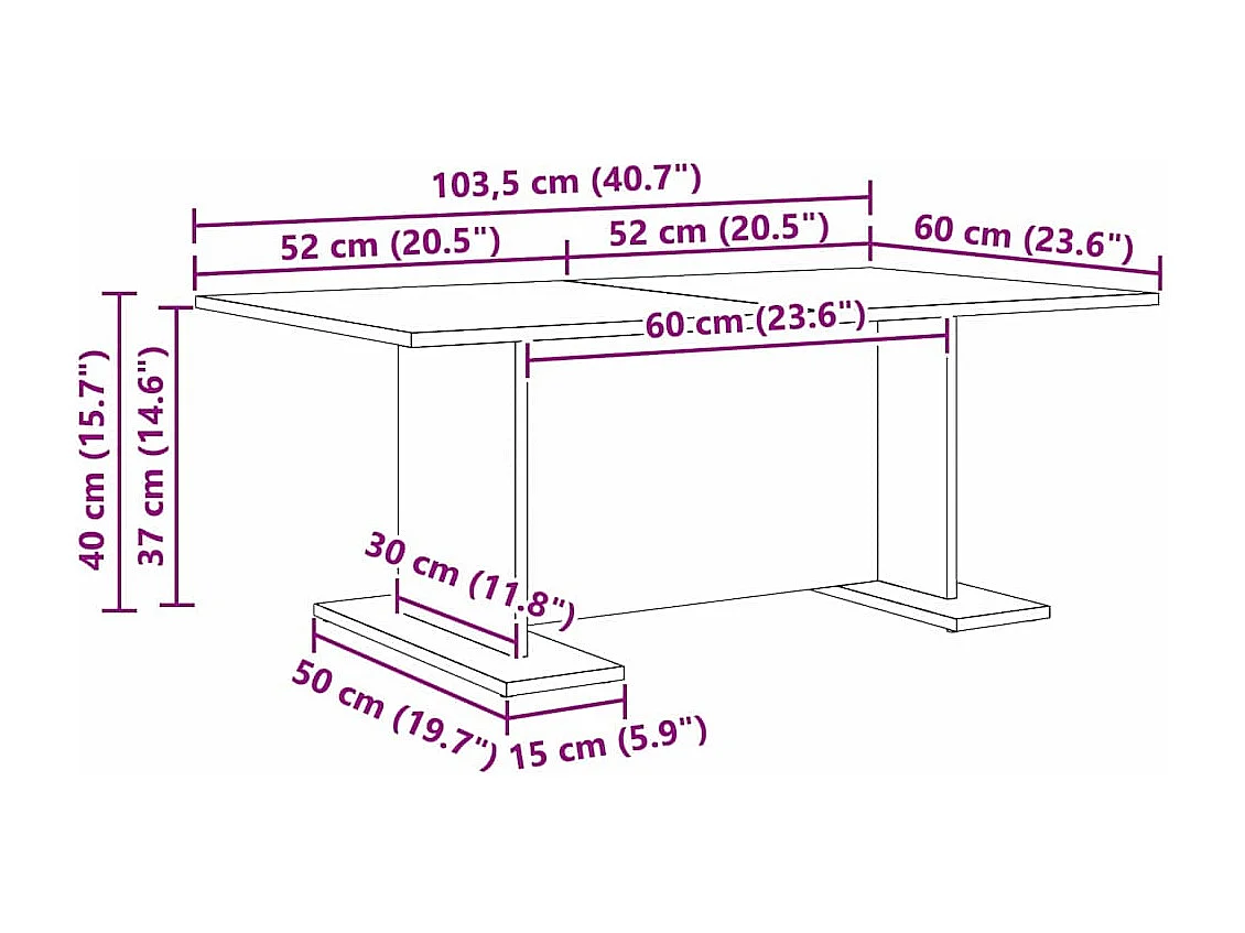Mesas de centro | Mesas auxiliares 2 uds madera de ingeniería negro 50x46x35 cm SHL2074