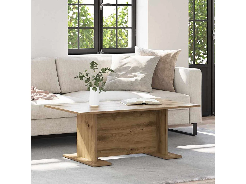 Couchtisch-Wohnzimmertisch-Beistelltische Artisan-Eiche 103.5x60x40 cm Holzwerkstoff SHL98050