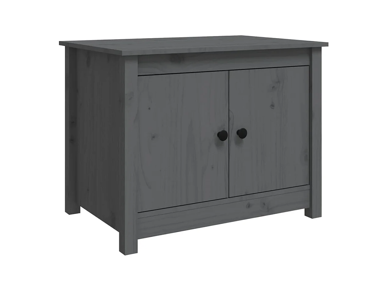 Table basse salon-Table d'appoint Gris 71x49x55 cm Bois massif de pin SHL87251