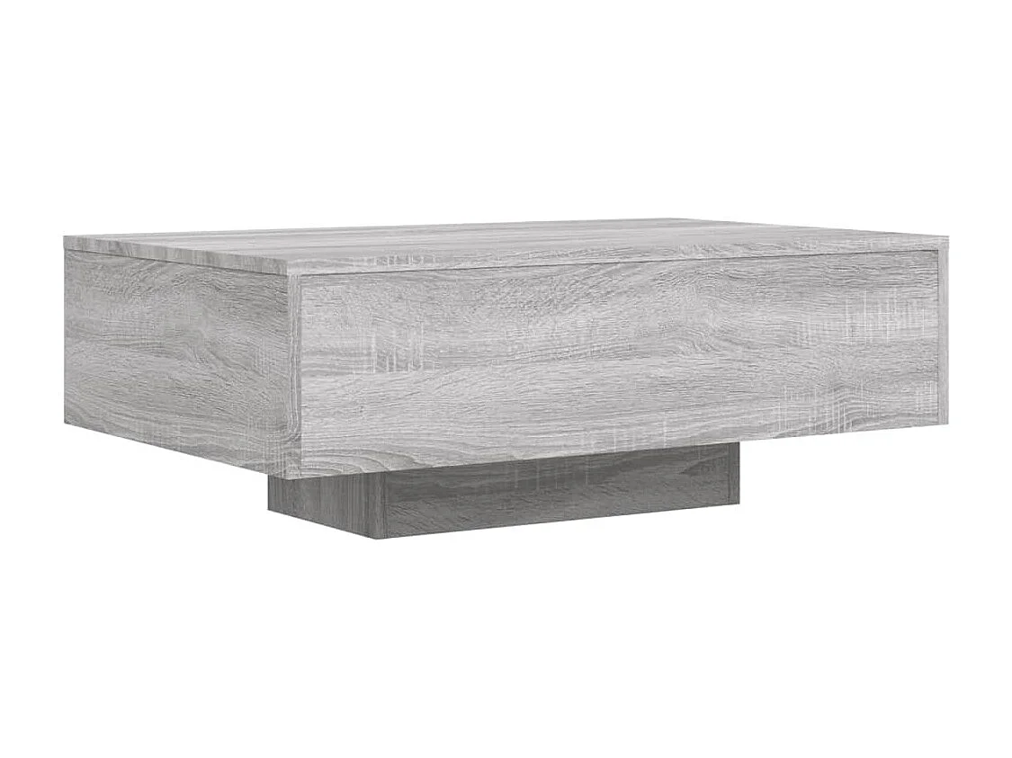 Mesa de centro | Mesa de apoio com luzes LED 85x55x31 cm cinzento sonoma