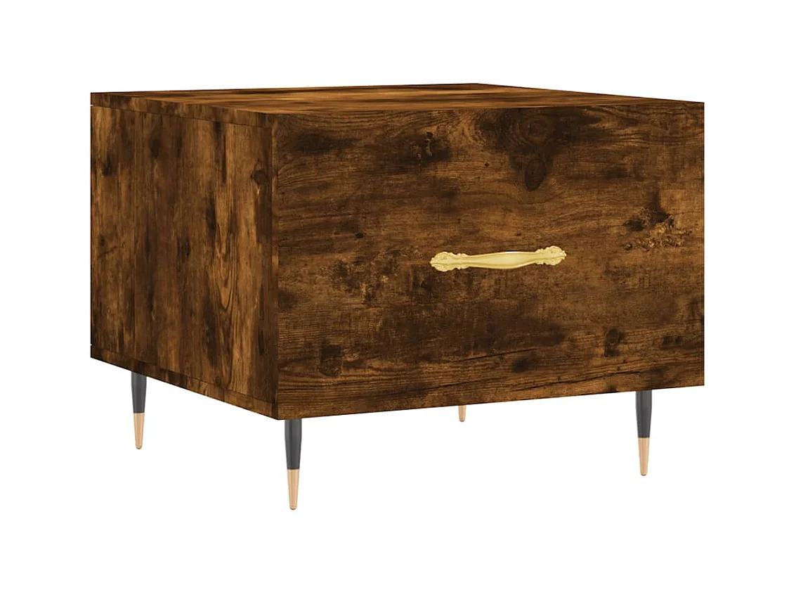 Table basse salon-Table d'appoint Chêne fumé 50x50x40 cm Bois d'ingénierie SHL9218