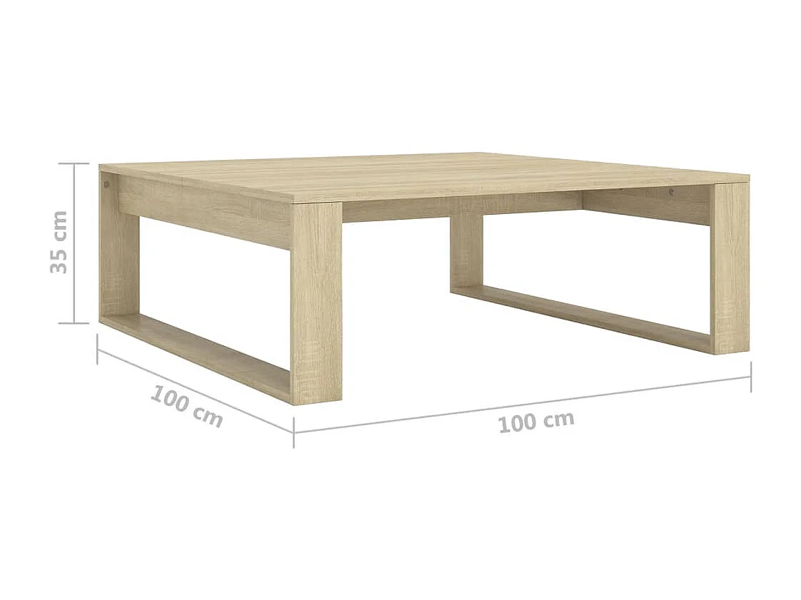 Couchtisch-Sofatisch-Beistelltische Sonoma-Eiche 100x100x35 cm Holzwerkstoff SHL42162