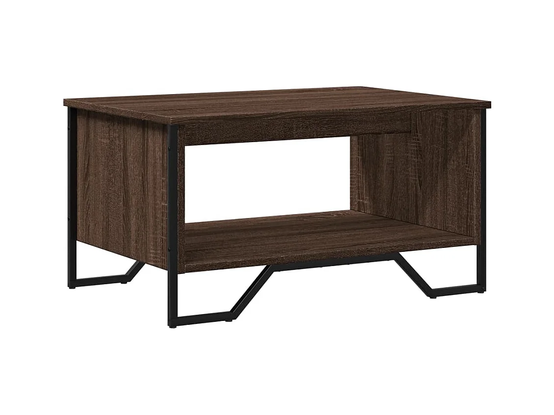 Table basse salon-Table d'appoint chêne marron 75x51x40 cm bois d'ingénierie SHL62372