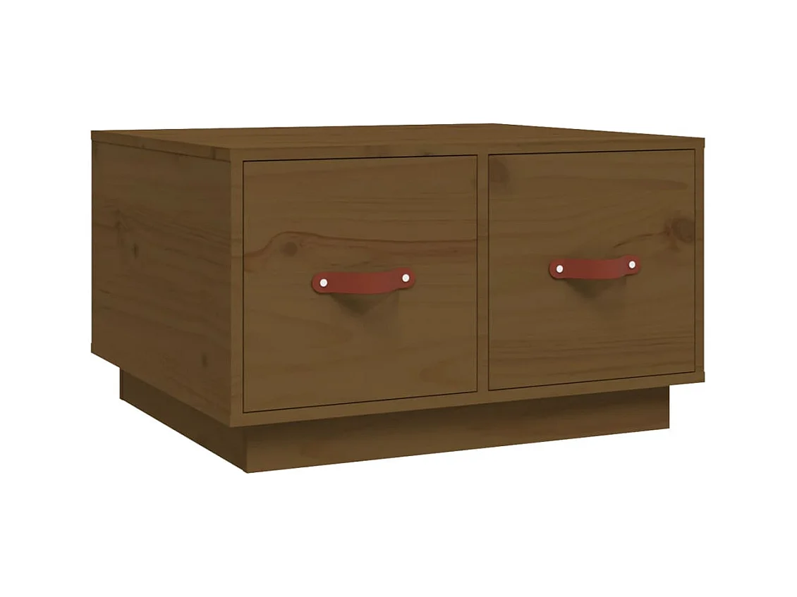 Table basse salon-Table d'appoint Marron miel 60x53x35 cm Bois massif de pin SHL35956