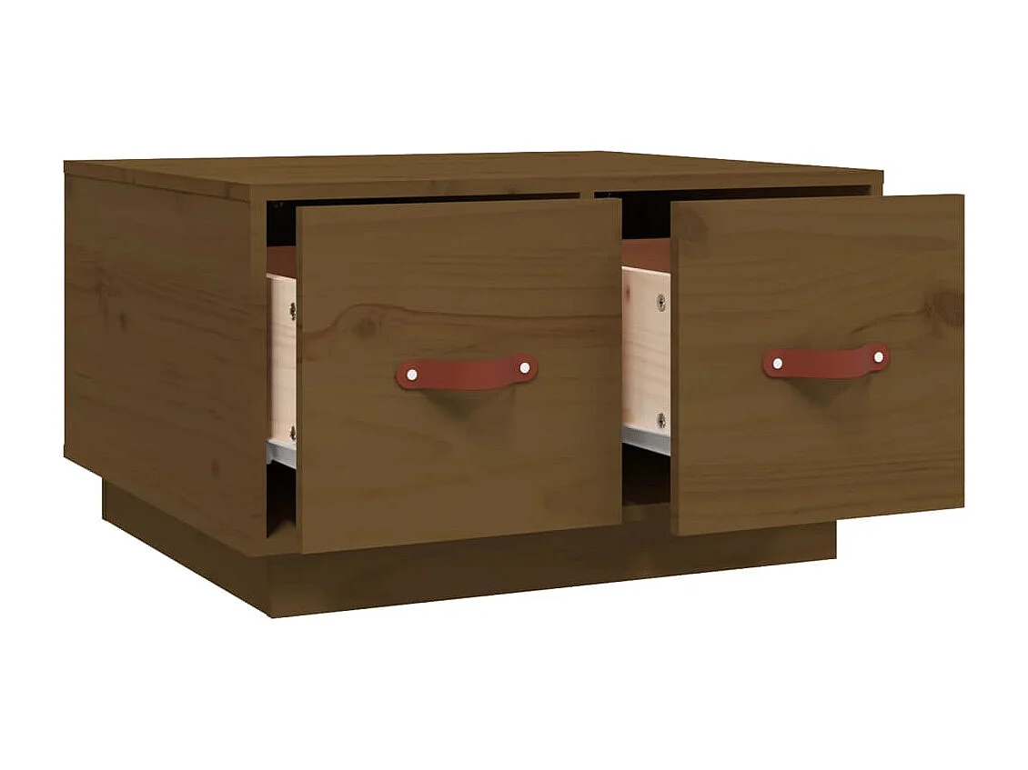 Couchtisch-Wohnzimmertisch-Beistelltische Honigbraun 60x53x35 cm Massivholz Kiefer SHL62911