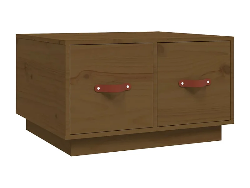 Mesa de centro | Mesa de apoio 60x53x35 cm pinho maciço castanho mel