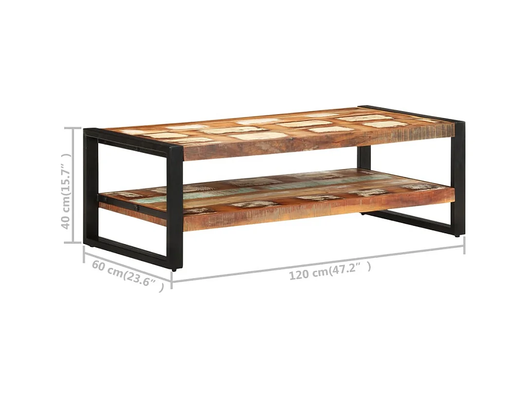 Mesa de centro | Mesa auxiliar 2 uds madera ingeniería roble ahumado 50x50x40cm SHL4869