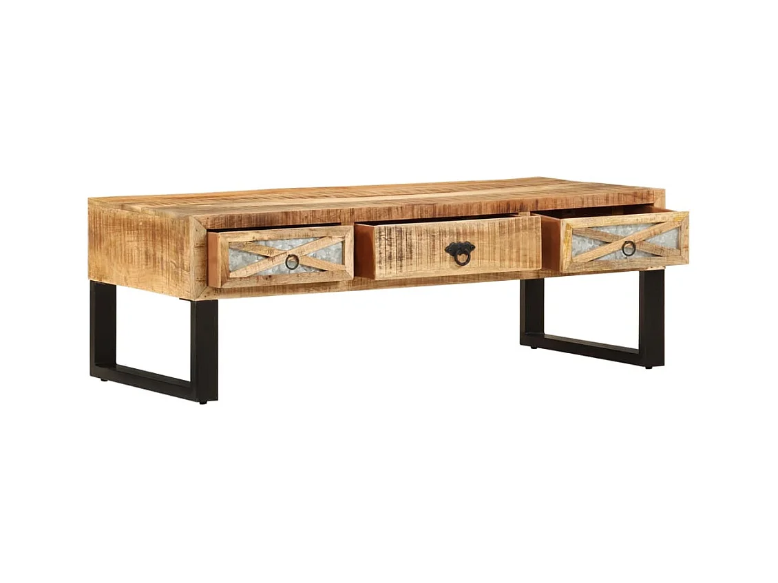 Mesa de centro | Mesa de café | Mesa auxiliar Marrón 40x40x38 cm madera maciza de mango SHL2975