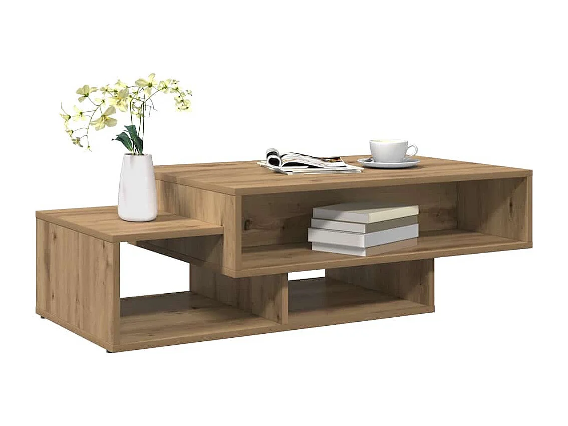 Table basse salon-Table à thé chêne artisanal 105x55x32 cm bois d'ingénierie SHL69352