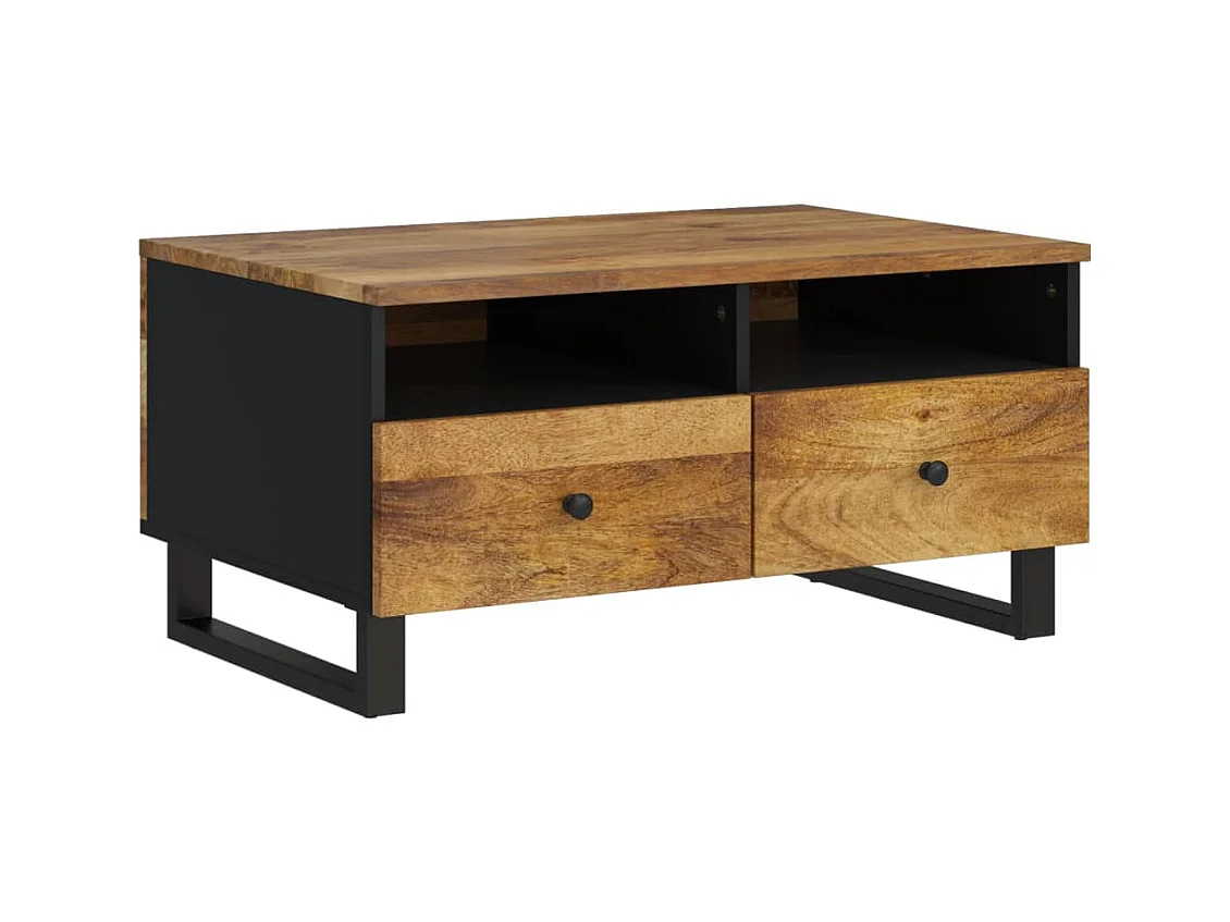 Table basse salon-Table d'appoint 80x54x40 cm Bois de manguier solide et d'ingénierie SHL95547