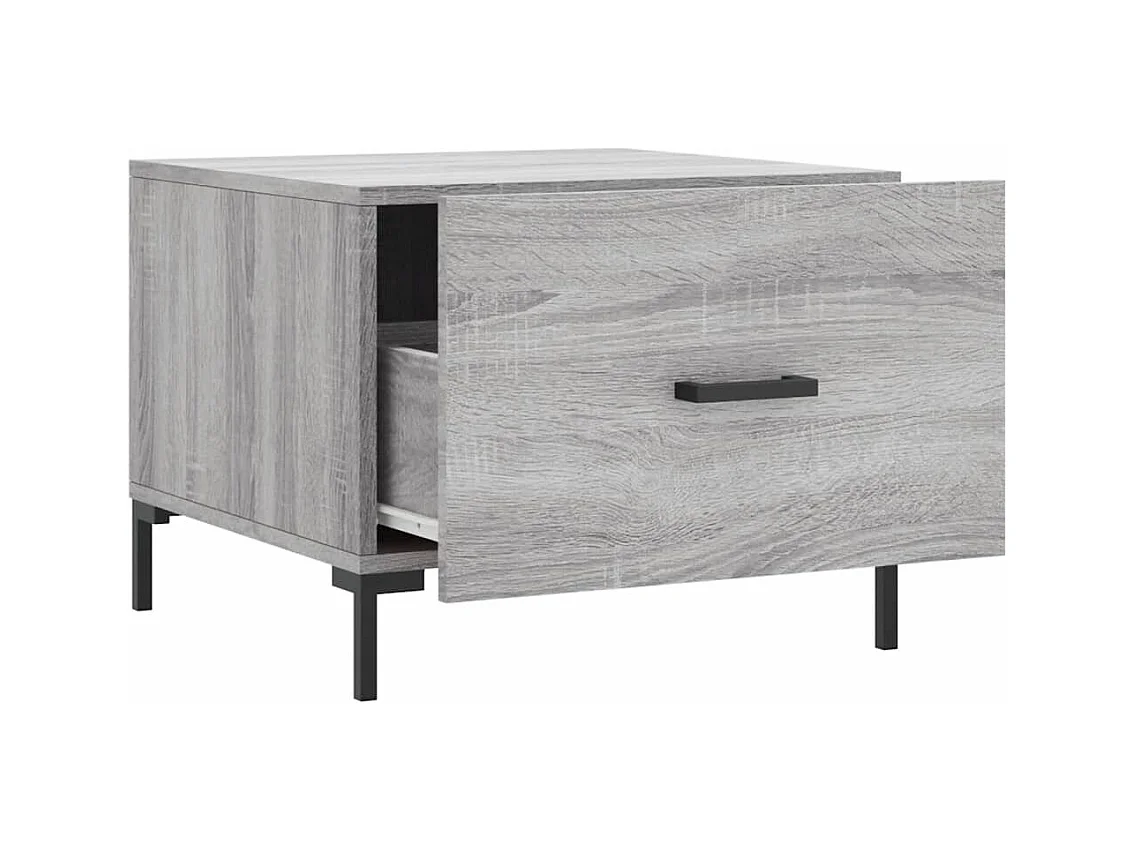 Conjunto de 2 Mesas de Centro | Mesa de apoio | Mesa de café 50x50x40 cm madeira proc. sonoma cinza