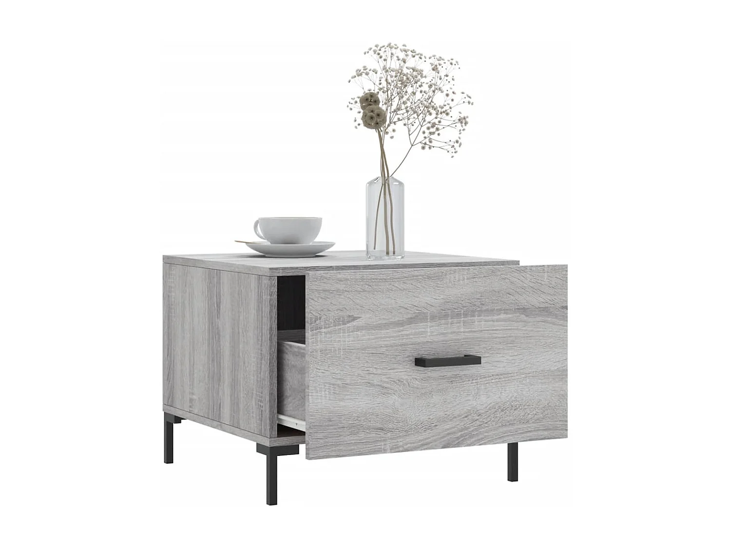 2 pz Tavolini da Salotto-Tavolino da Caffè Grigio Sonoma 50x50x40cm Legno Multistrato SHL28378