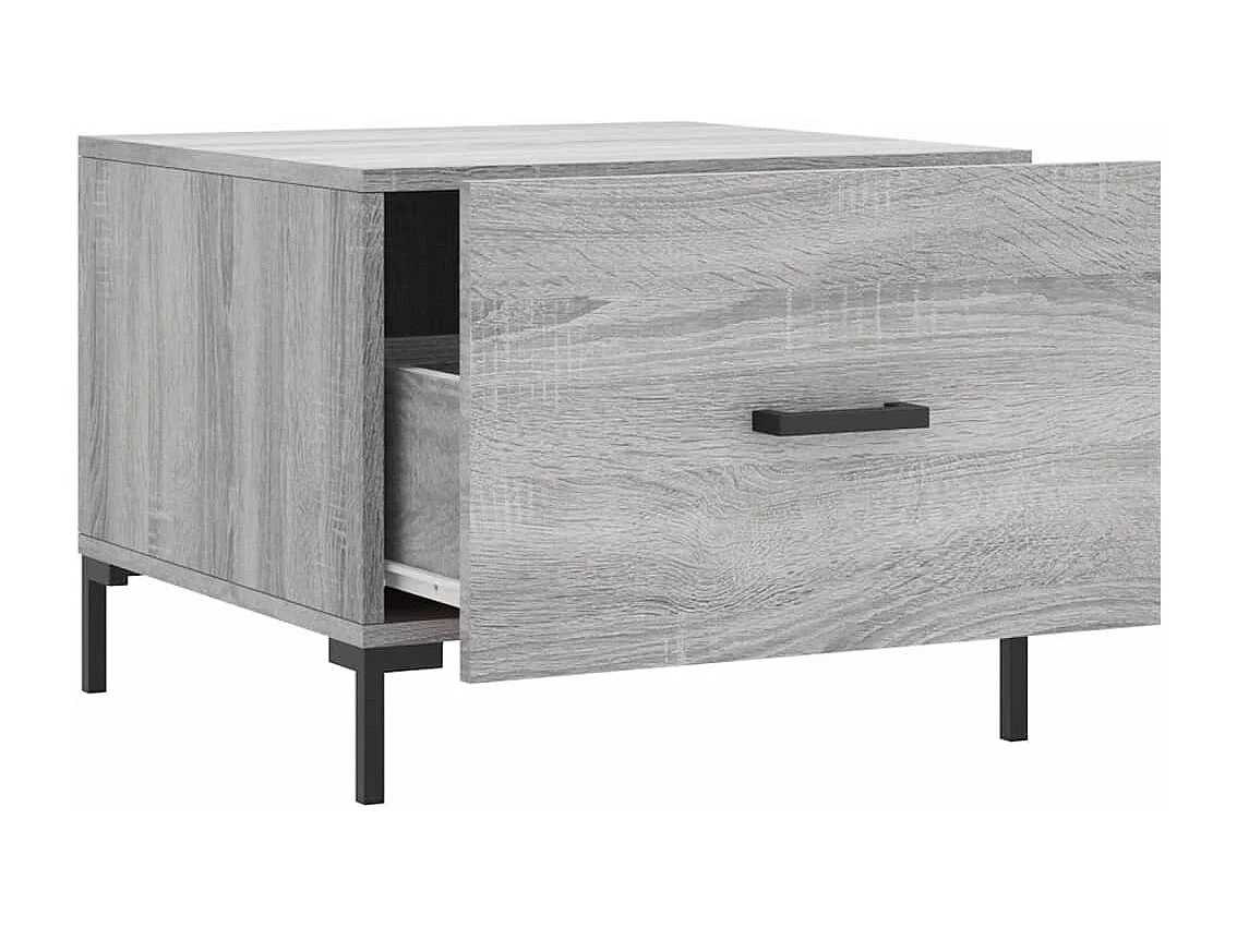2 pz Tavolini da Salotto-Tavolino da Caffè Grigio Sonoma 50x50x40cm Legno Multistrato SHL28378