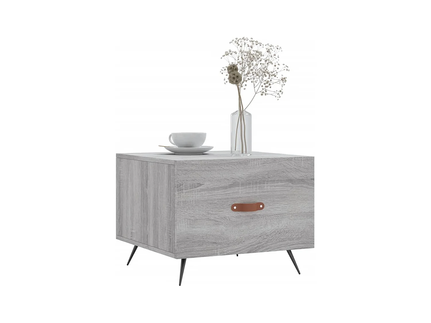 Mesa de centro | Mesa auxiliar madera de ingeniería roble ahumado 79x49x41 cm SHL251838