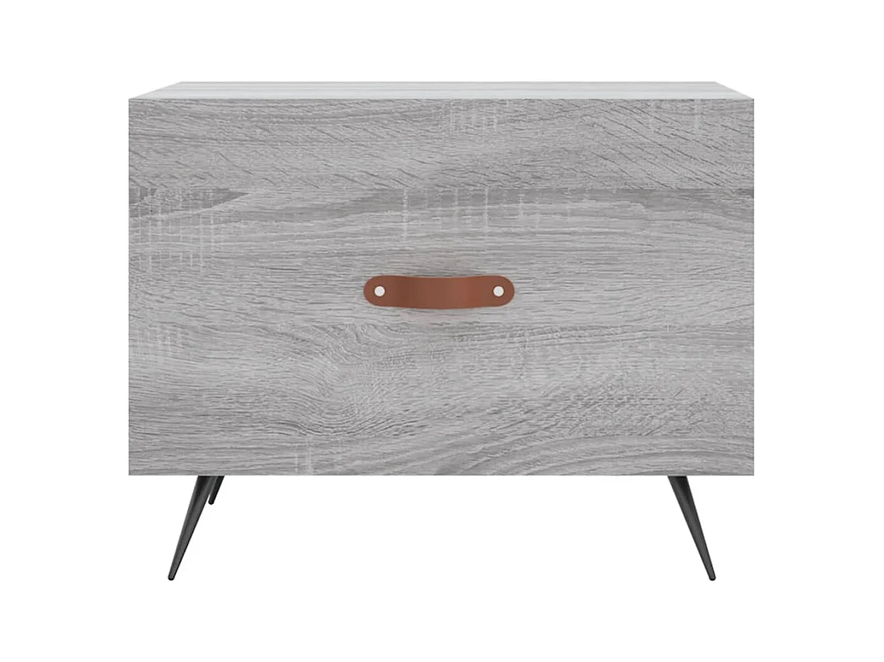 Mesa de centro | Mesa auxiliar madera de ingeniería roble ahumado 79x49x41 cm SHL251838