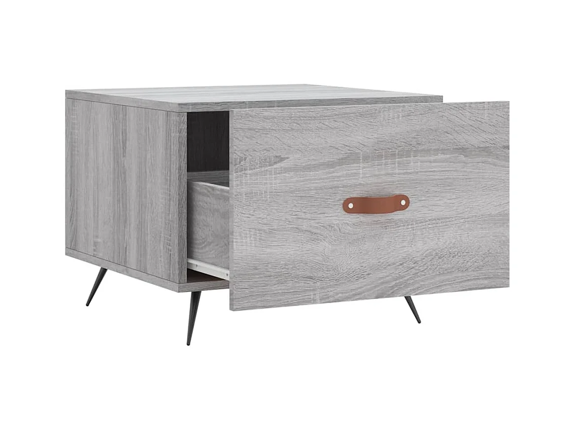 Mesa de centro | Mesa auxiliar madera de ingeniería roble ahumado 79x49x41 cm SHL251838