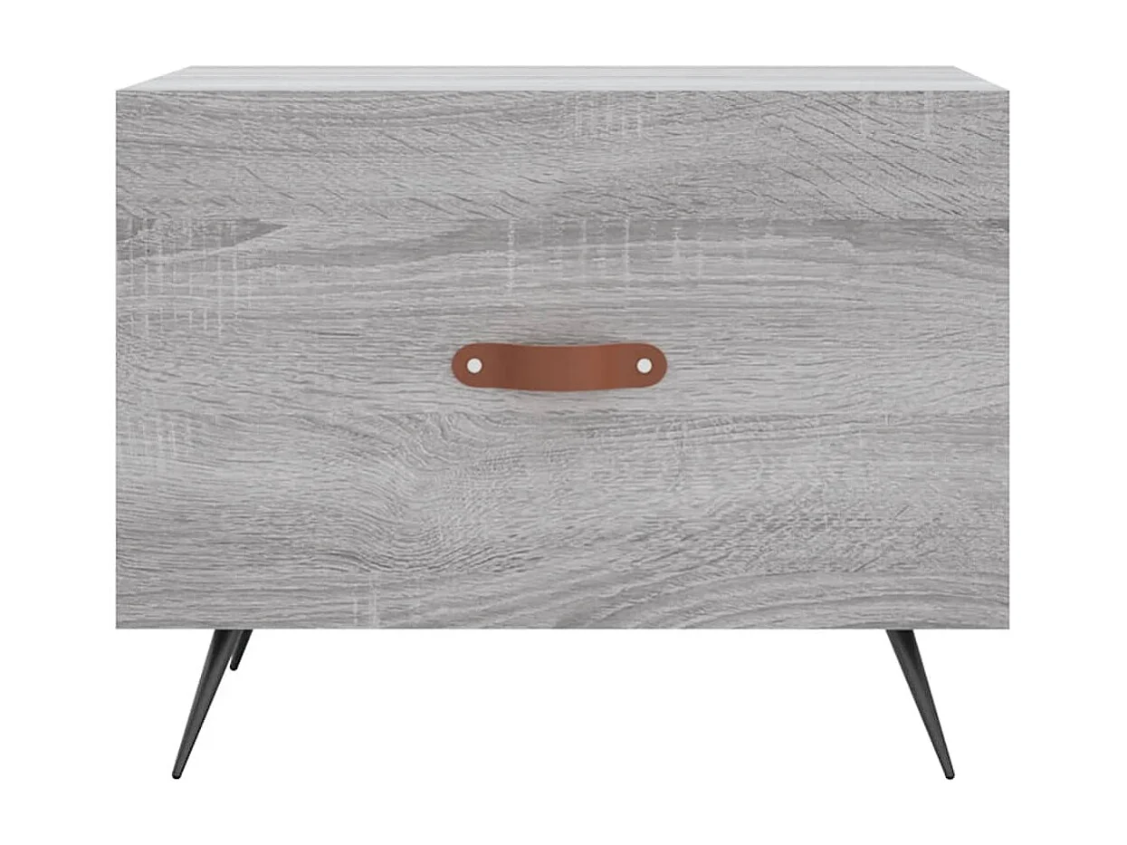 2 pz Tavolini da Salotto-Tavolini da Caffè-Tavolini da Soggiorno Grigio Sonoma 50x50x40cm Legno Multistrato SHL63851