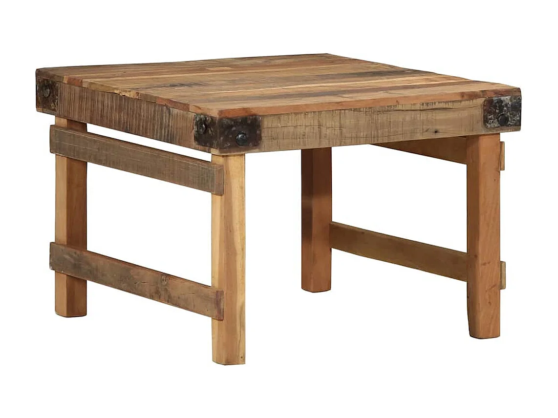 Couchtisch-Wohnzimmertisch-Beistelltische Braun 60x55x40 cm recyceltes Massivholz SHL16560