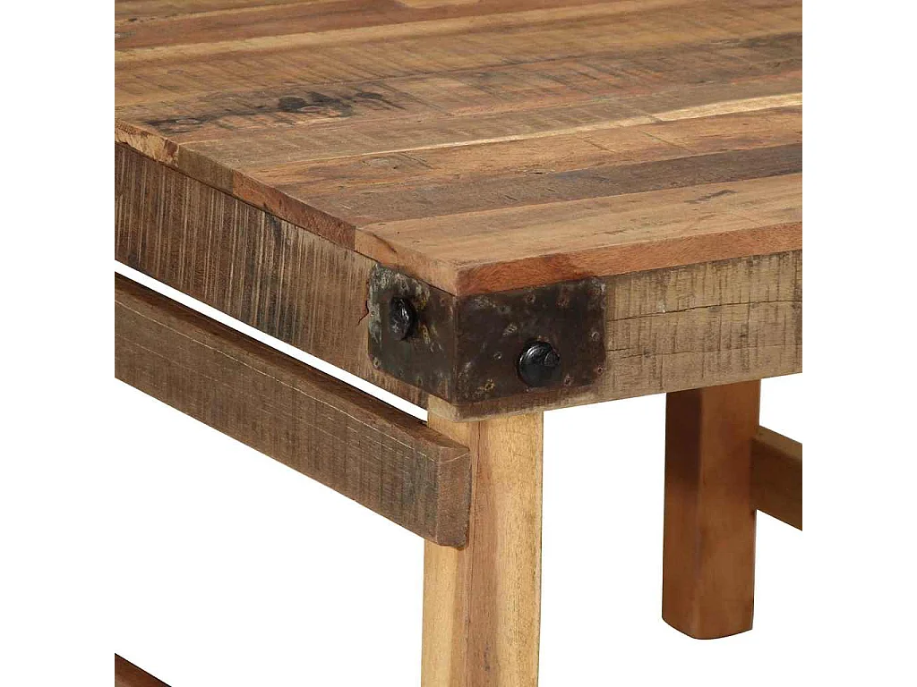 Couchtisch-Wohnzimmertisch-Beistelltische Braun 60x55x40 cm recyceltes Massivholz SHL16560