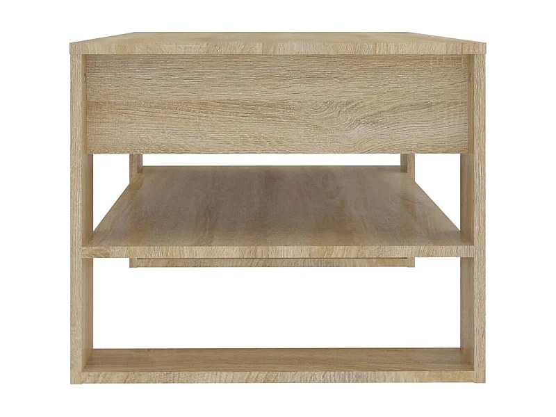Mesa de centro | Mesa auxiliar de madera maciza de pino negro 80x40x35 cm SHL2228
