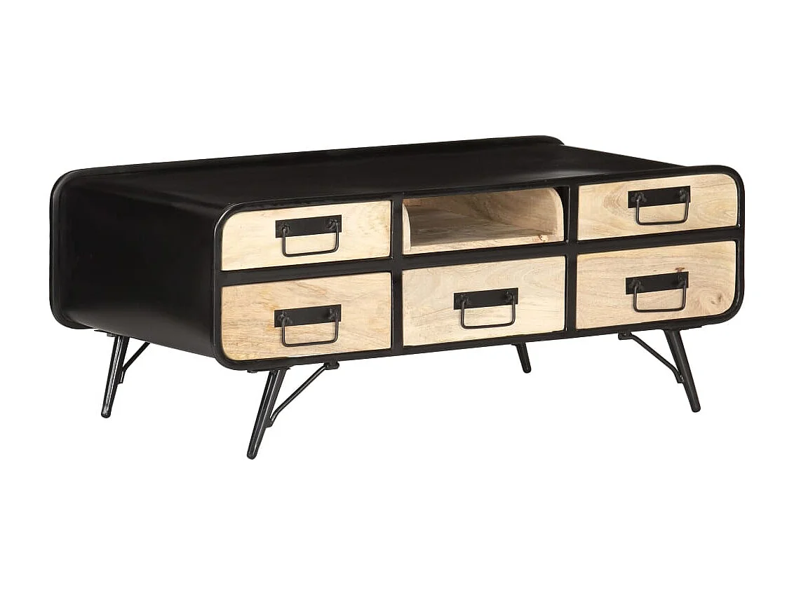 Couchtisch-Beistelltisch-Sofatisch 100x50x40 cm Mango Massivholz SHL80680